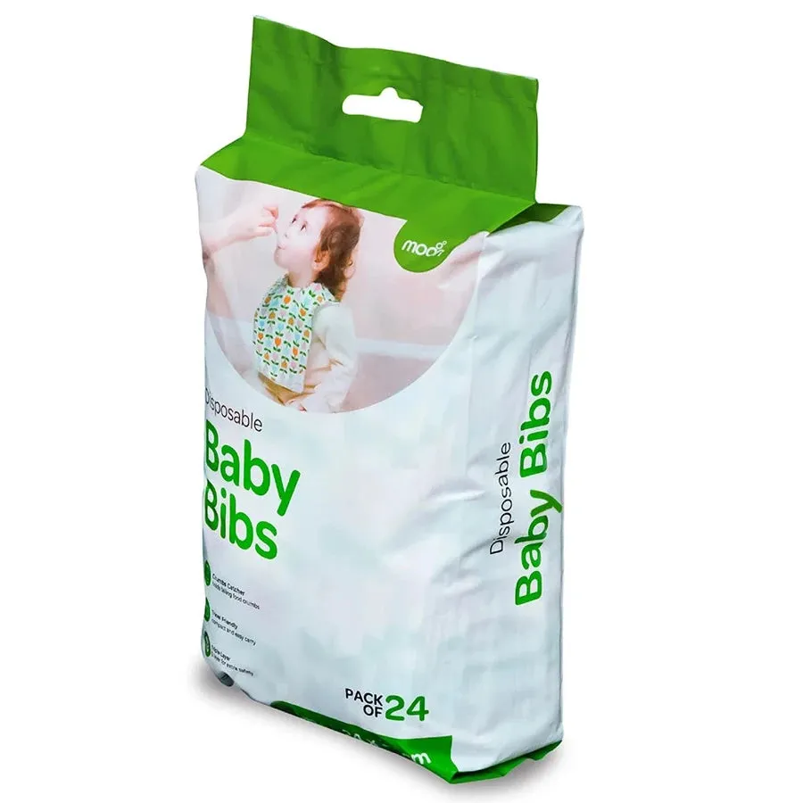 Moon Disposable Baby Bibs - Flowers