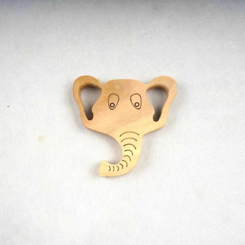 Neem Wood Teether - Bird   Elephant Face   Bunny
