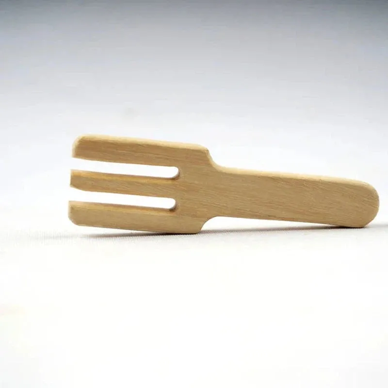 Neem Wood Teether - Spoon   Knife   Fork