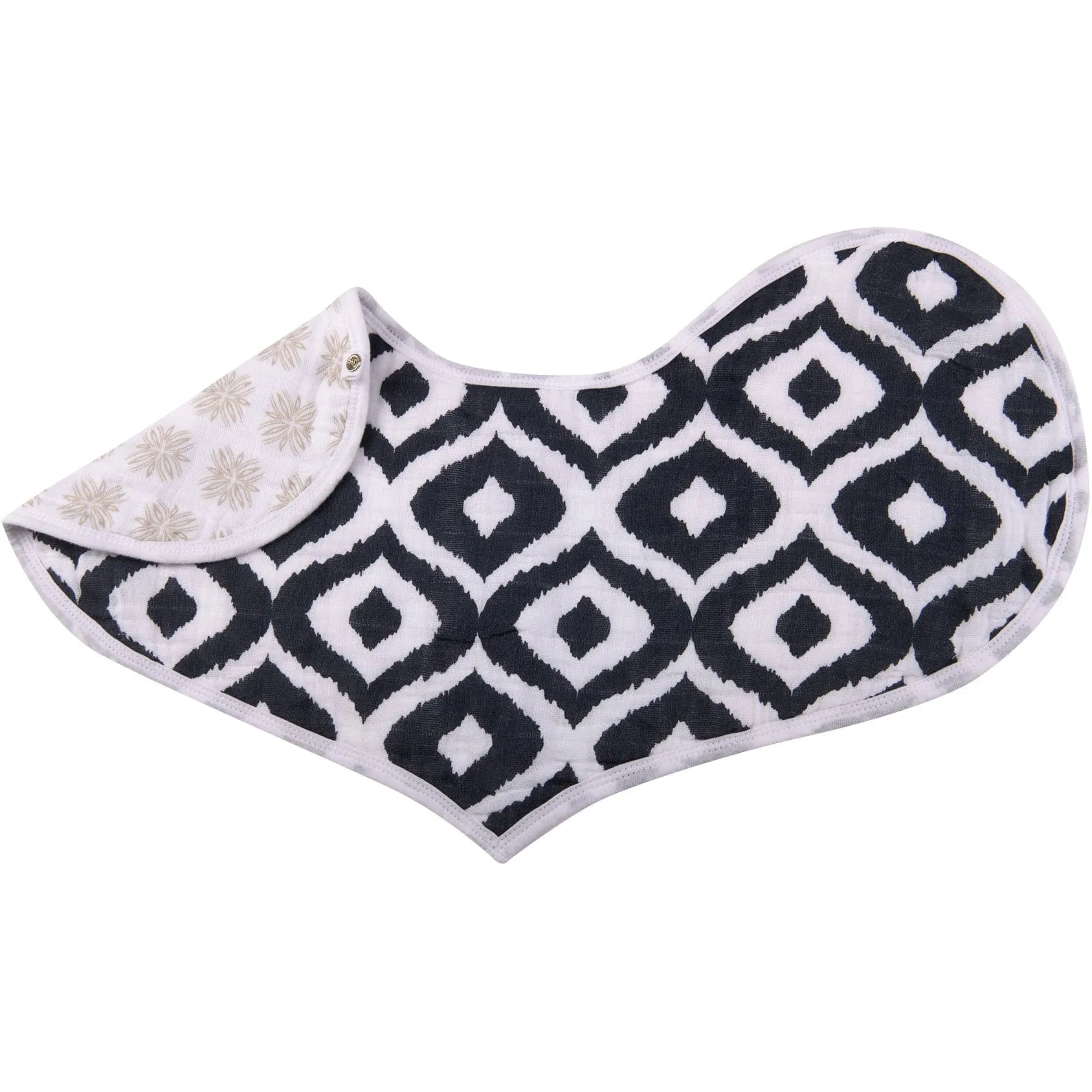 Newcastle Classics Boho Flower Heart Cotton Bibs 2-Pack