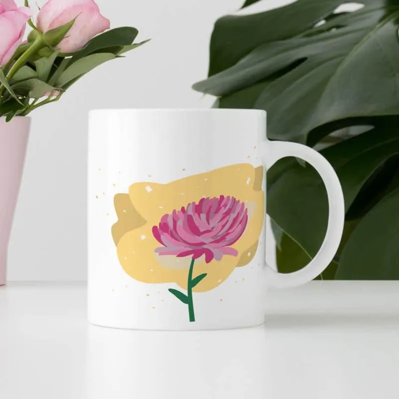 Nivo Glam Flora Mug - 350 ML