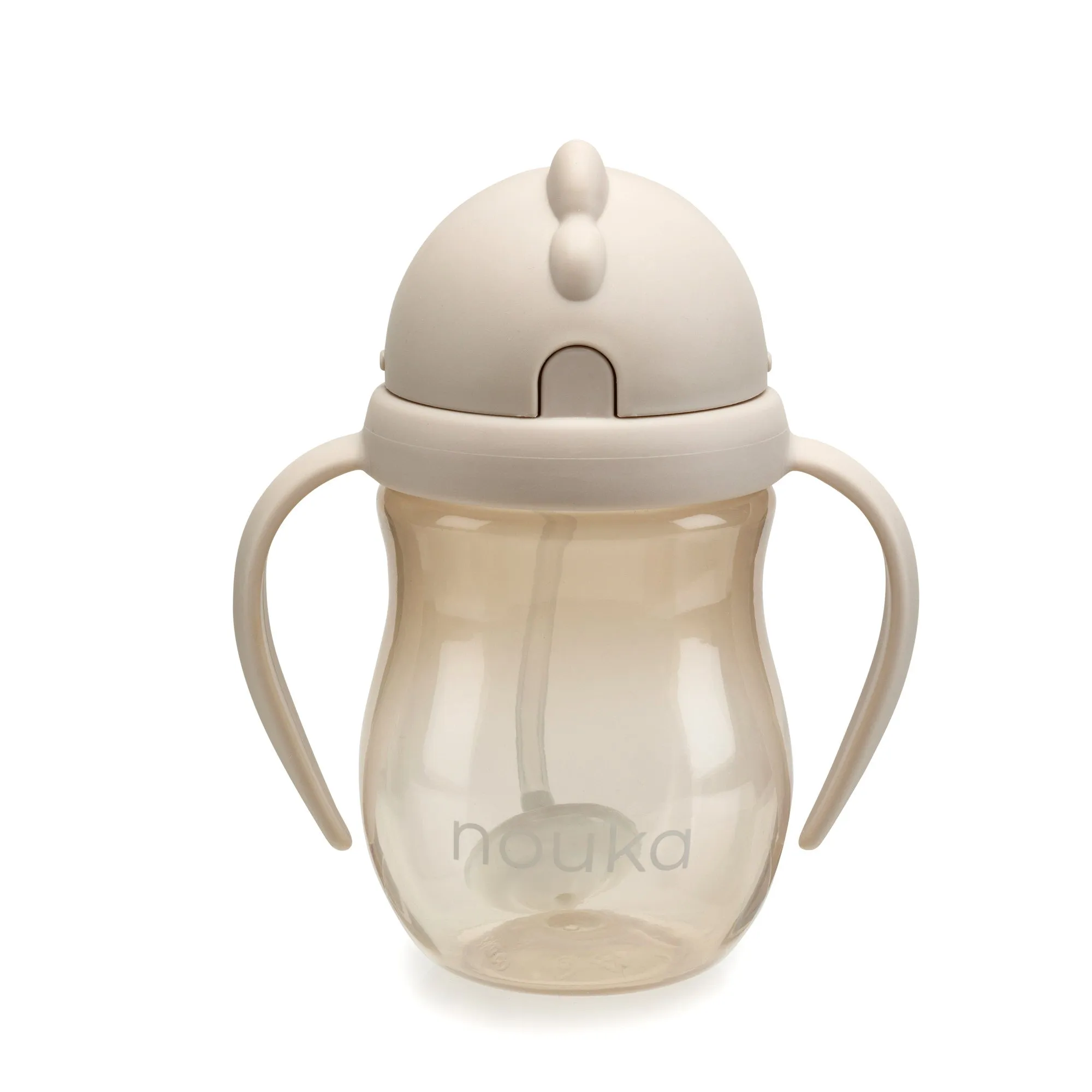 noüka Non-Spill Weighted Straw Cup 8 oz  - Soft Sand