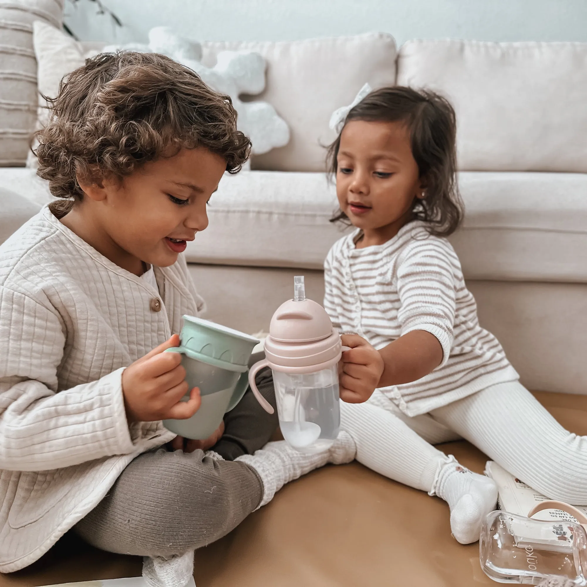 noüka Non-Spill Weighted Straw Cup 9 oz - Bloom