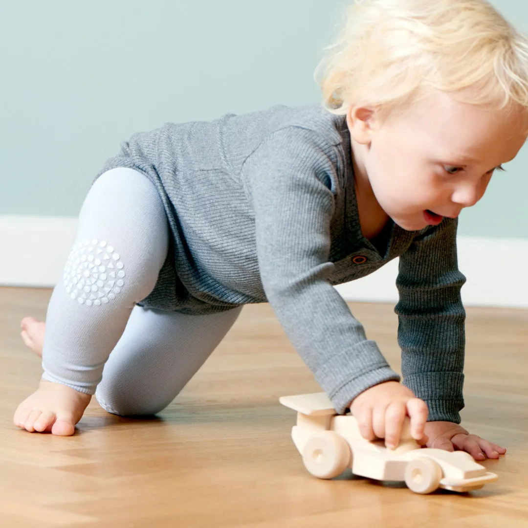 Non-slip crawling leggings with grip for babies and toddlers- Sky Blue