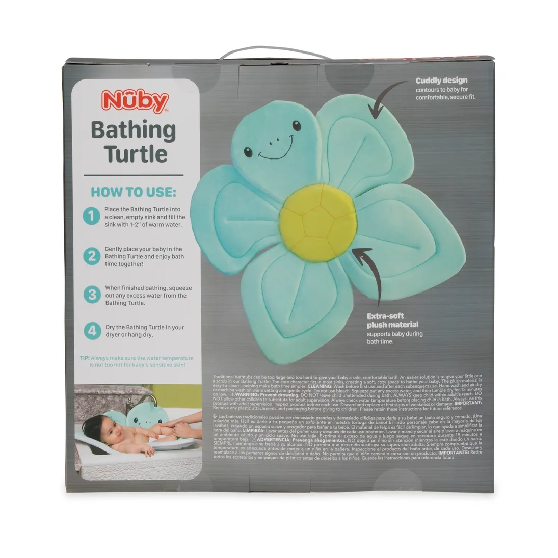 Nuby Bathing Turtle Baby Bath Sink Insert