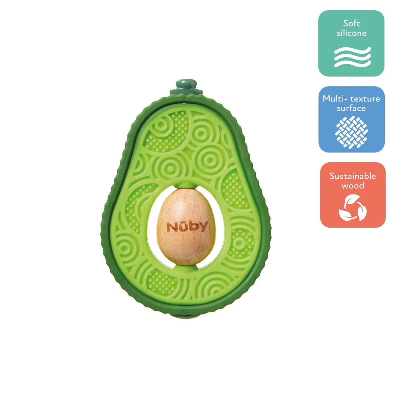 Nuby Silicone Avocado Teether