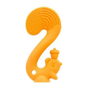 Orange Squirrel Silicone Teether