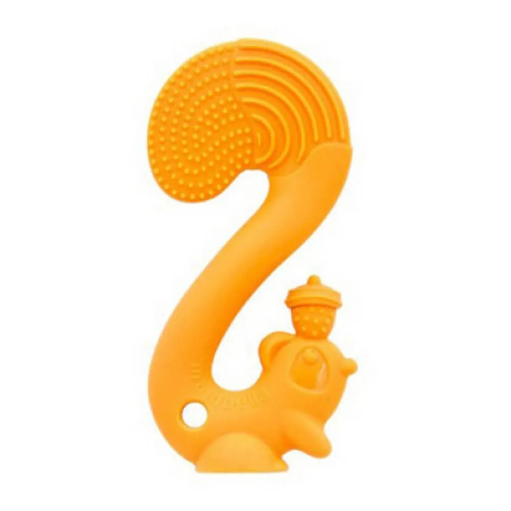 Orange Squirrel Silicone Teether