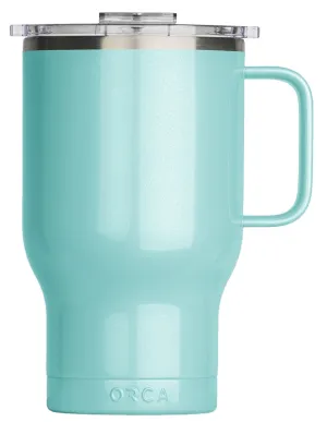 Orca Traveler Series TR24SF Coffee Mug, 24 oz, Whale Tail Flip Lid, Stainless Steel, Seafoam, Insulated :EA: QUANTITY: 1