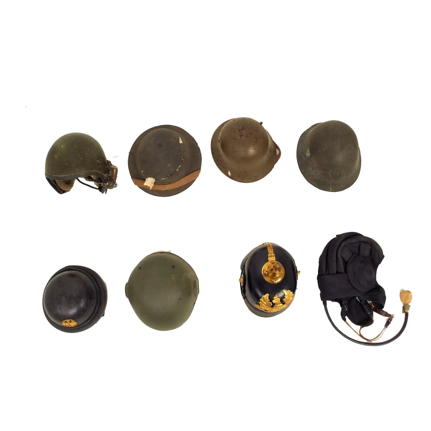 Original And Reproduction WWII and Post War European Military Helmet Lot - 8 Helmets