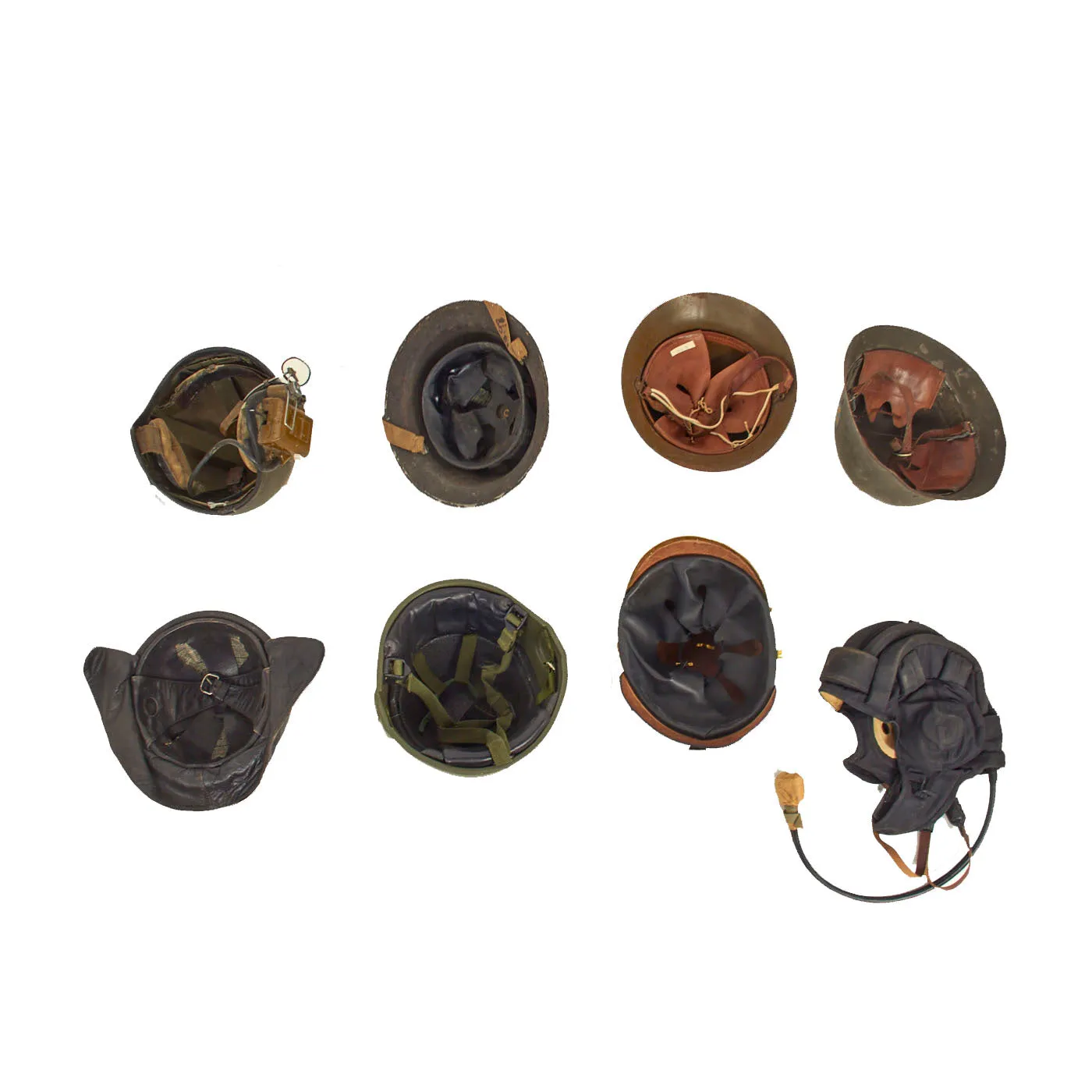 Original And Reproduction WWII and Post War European Military Helmet Lot - 8 Helmets