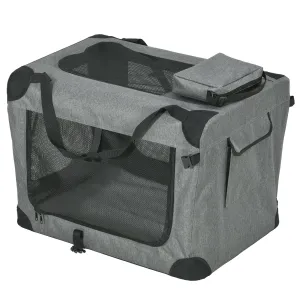 Oxford Fabric Folding Cat Carrier Bag, 70cm - Grey