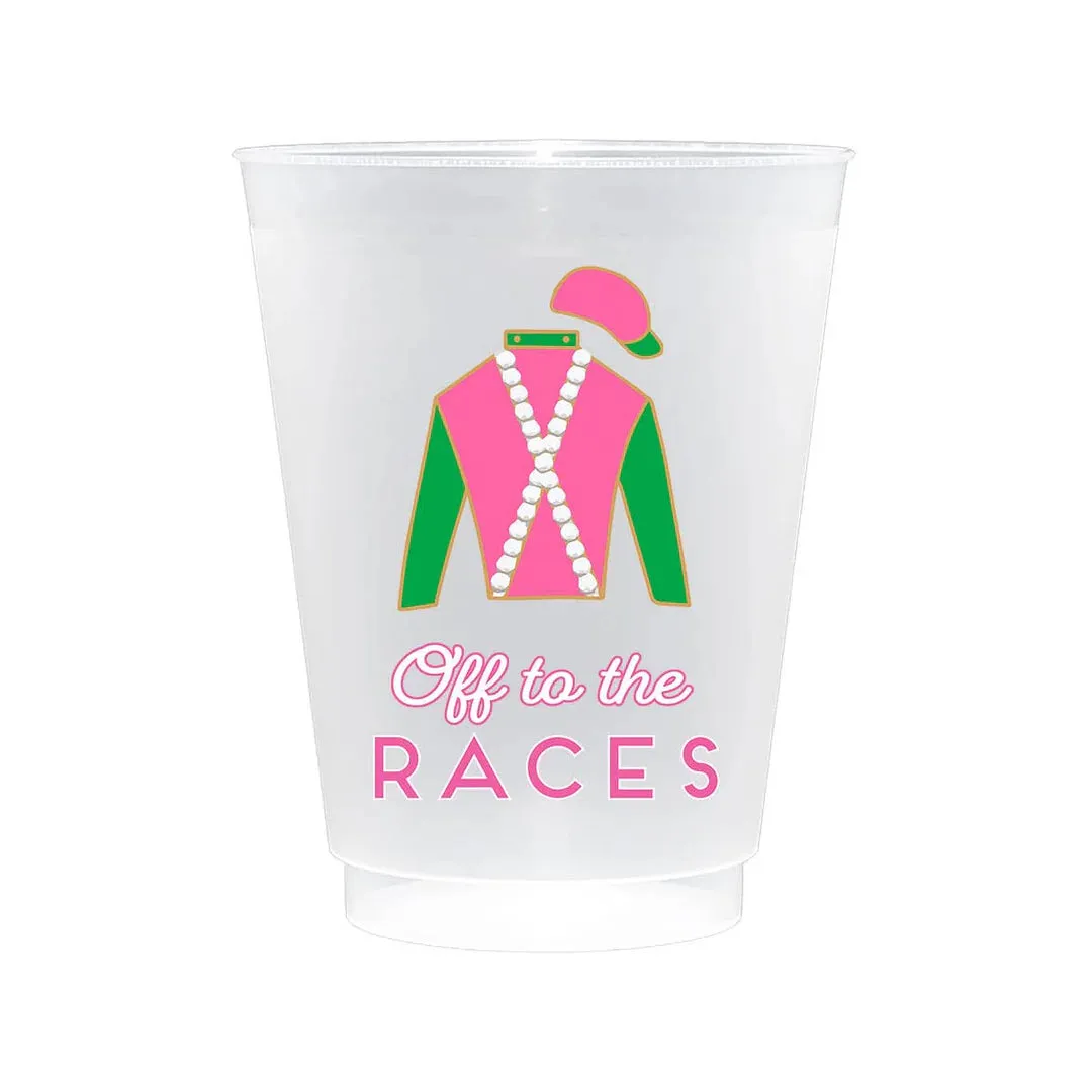 Party Cups - Frosted - Derby Party - Set 10