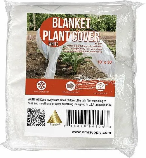 Plant Covers White, 1.78oz/sg 10Ft x 30Ft Reusable Floating Row Cover.