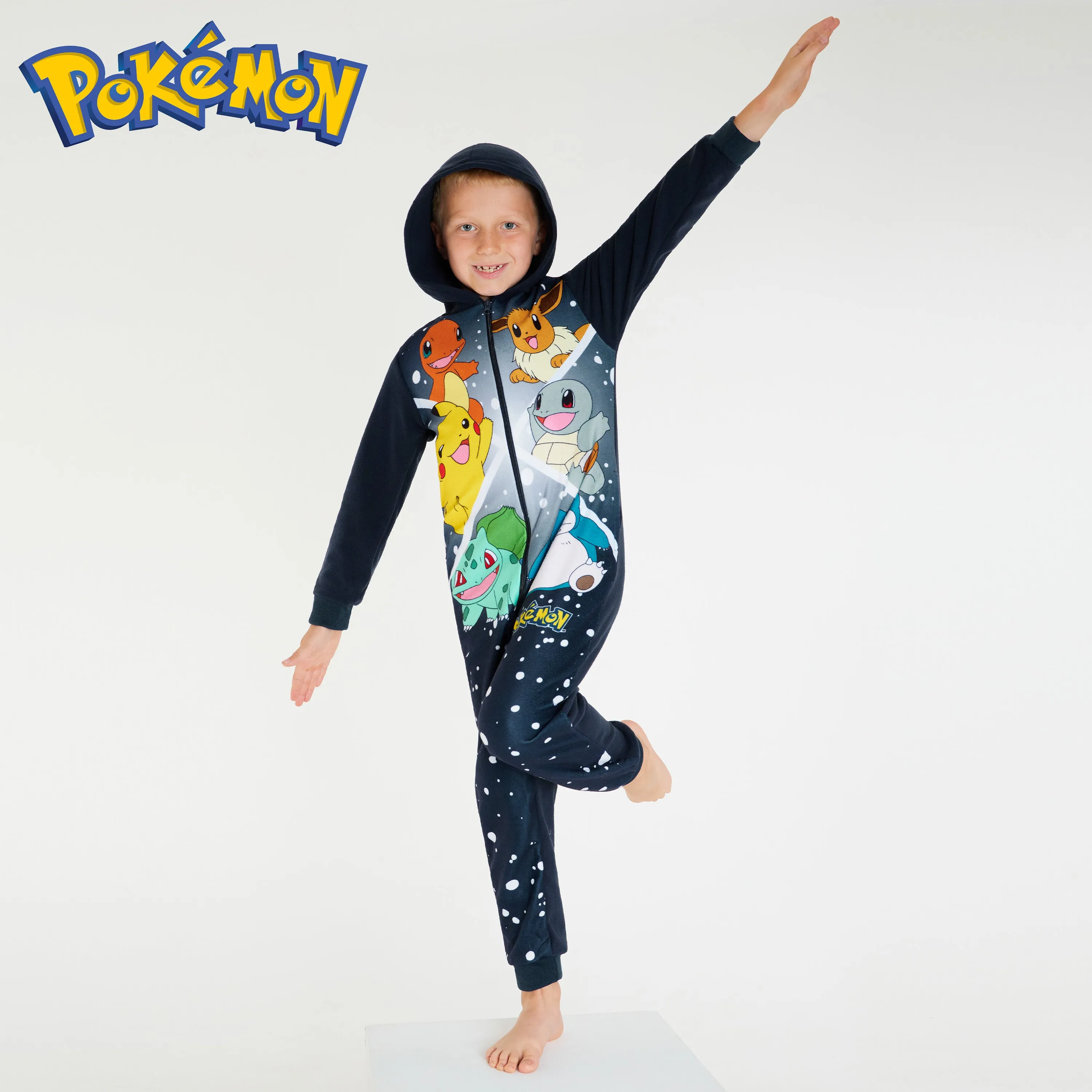 Pokemon Fleece Onesie for Boys  - Multicolored Comfy Loungewear