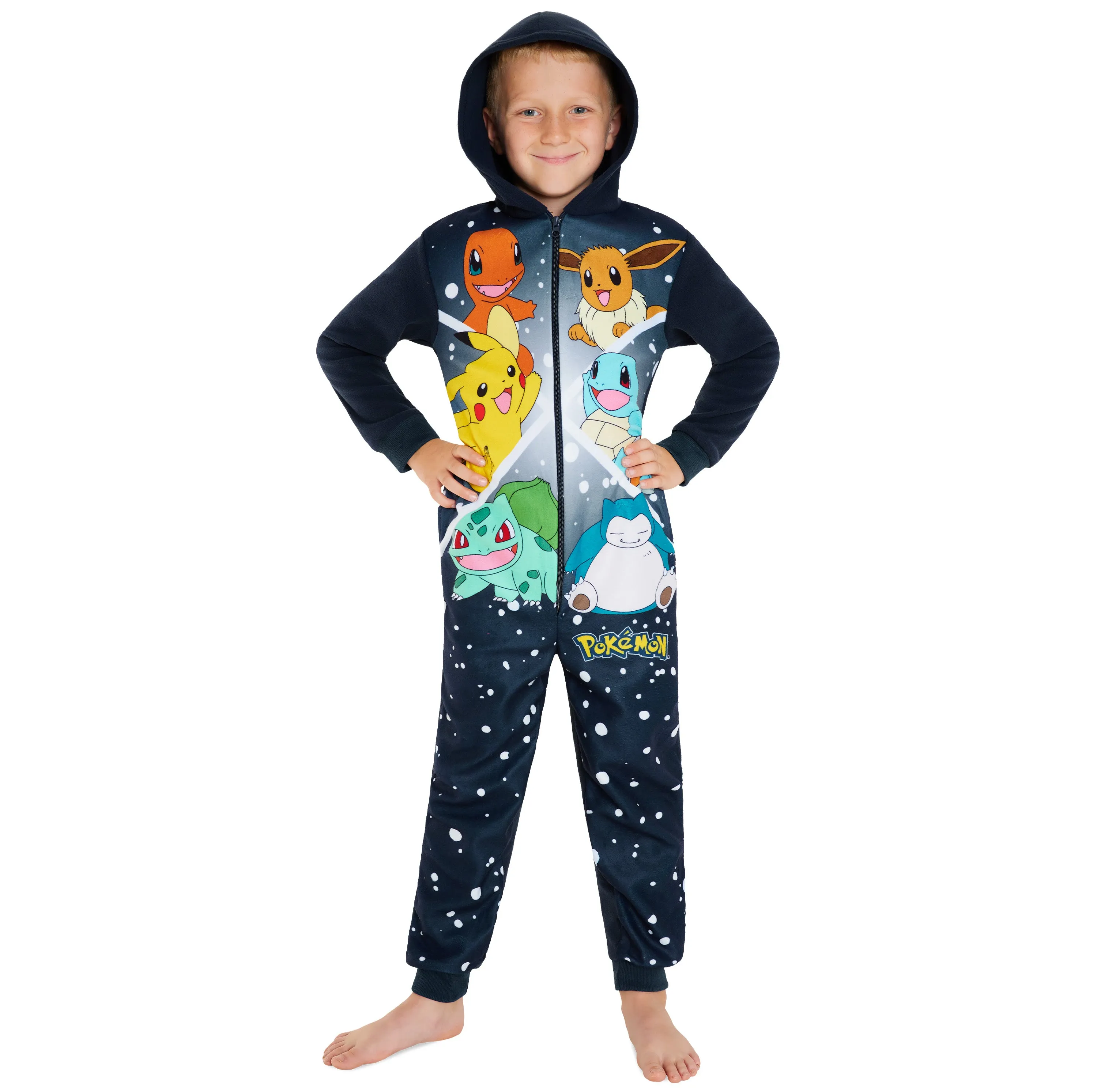 Pokemon Fleece Onesie for Boys  - Multicolored Comfy Loungewear