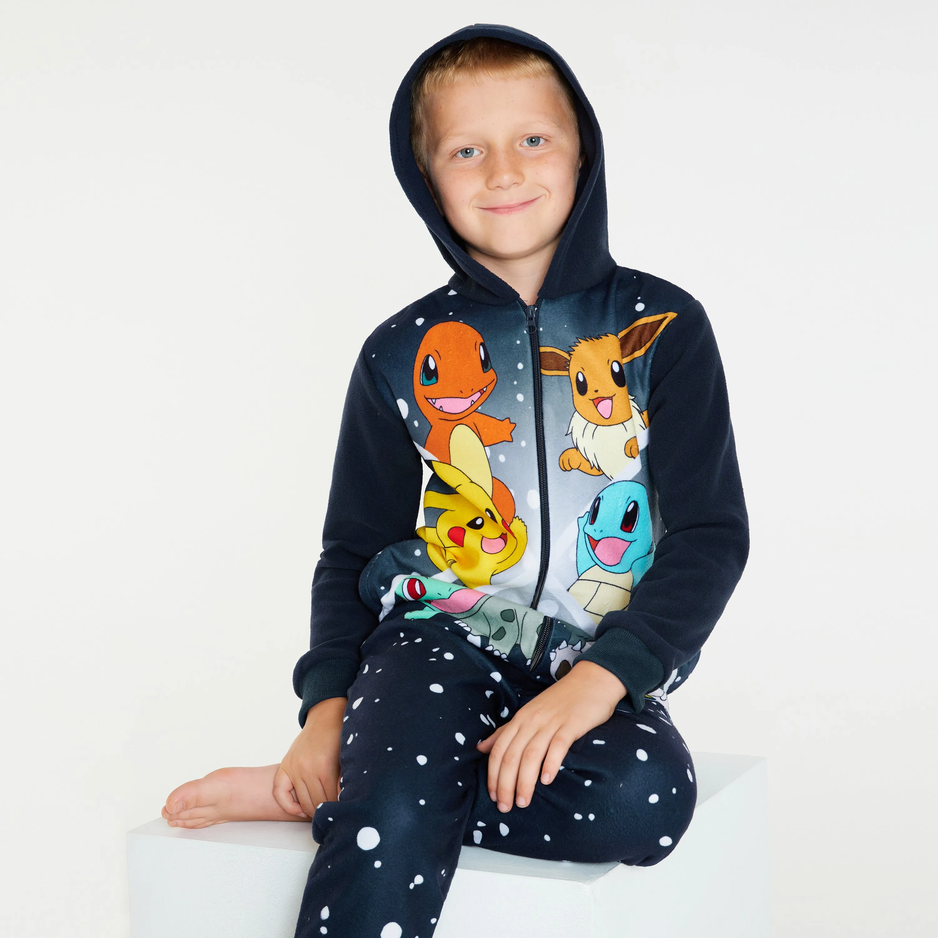 Pokemon Fleece Onesie for Boys  - Multicolored Comfy Loungewear