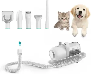 Pro Pet Grooming Kit & Vacuum Pet Hair Remover with Professional Grooming Clippers  and Proven Grooming Tools for Dogs Cats and Other Animals
