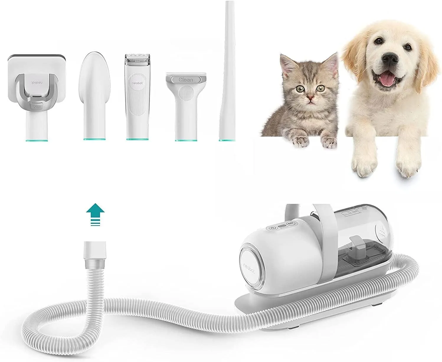 Pro Pet Grooming Kit & Vacuum Pet Hair Remover with Professional Grooming Clippers  and Proven Grooming Tools for Dogs Cats and Other Animals