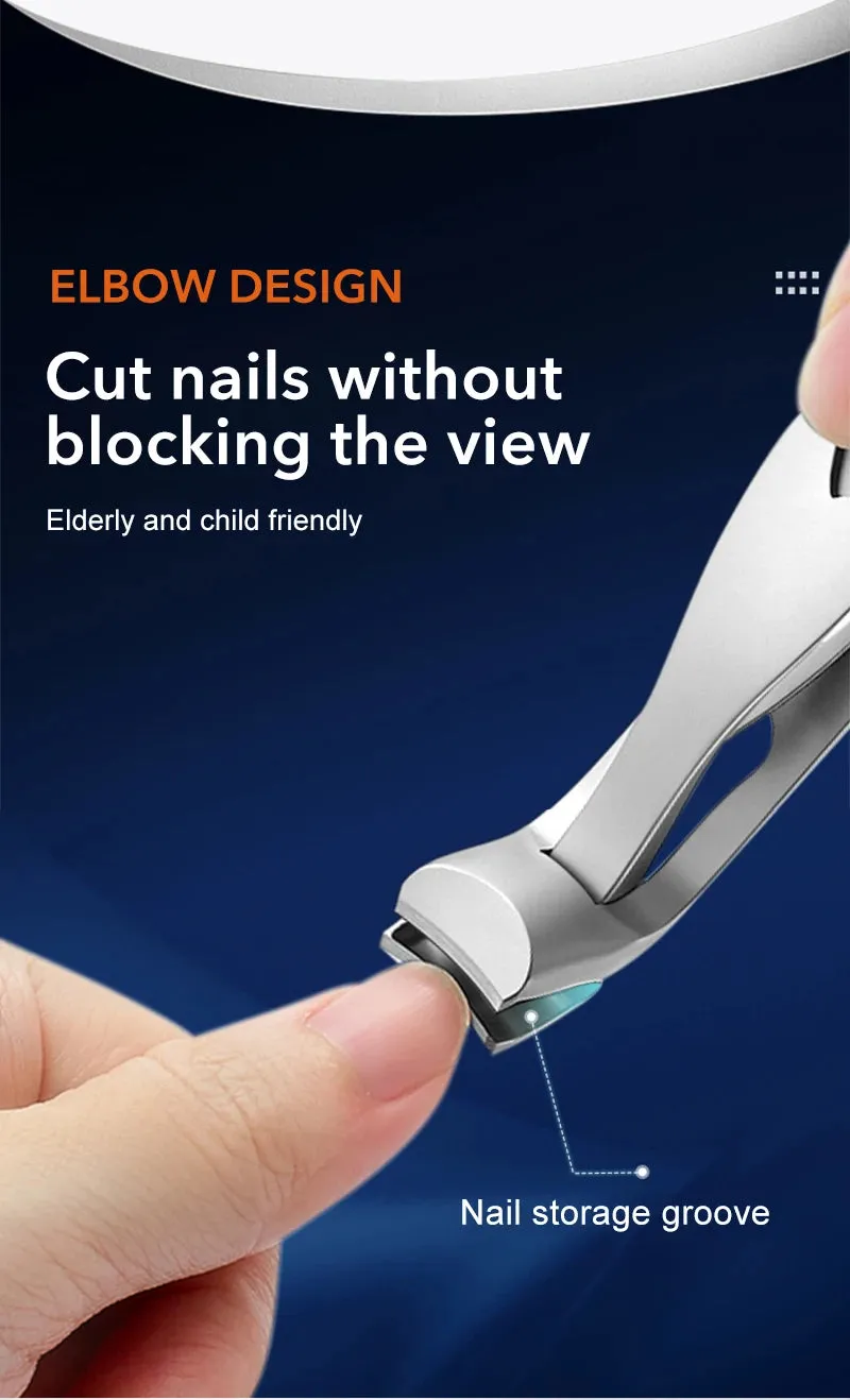 Professional Wide Jaw 45° Angled Head–Labor-Saving, Anti-Splash Thick Nail Cutter