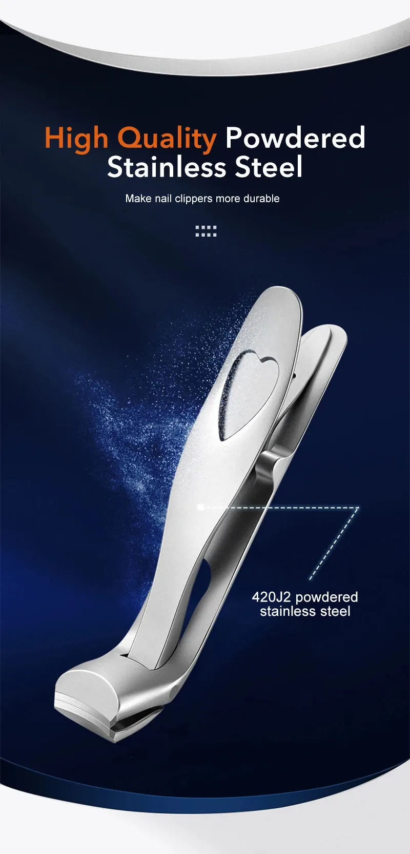 Professional Wide Jaw 45° Angled Head–Labor-Saving, Anti-Splash Thick Nail Cutter