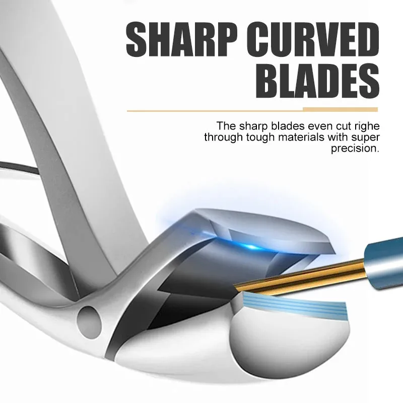 Professional Wide Jaw 45° Angled Head–Labor-Saving, Anti-Splash Thick Nail Cutter