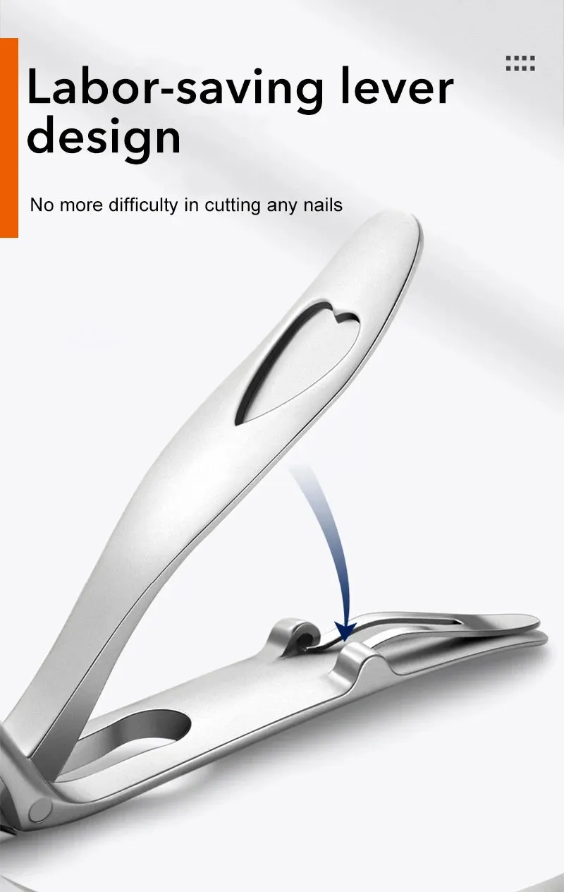 Professional Wide Jaw 45° Angled Head–Labor-Saving, Anti-Splash Thick Nail Cutter