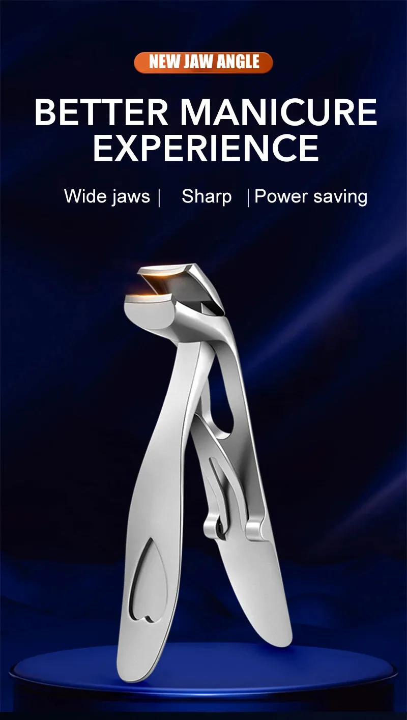 Professional Wide Jaw 45° Angled Head–Labor-Saving, Anti-Splash Thick Nail Cutter