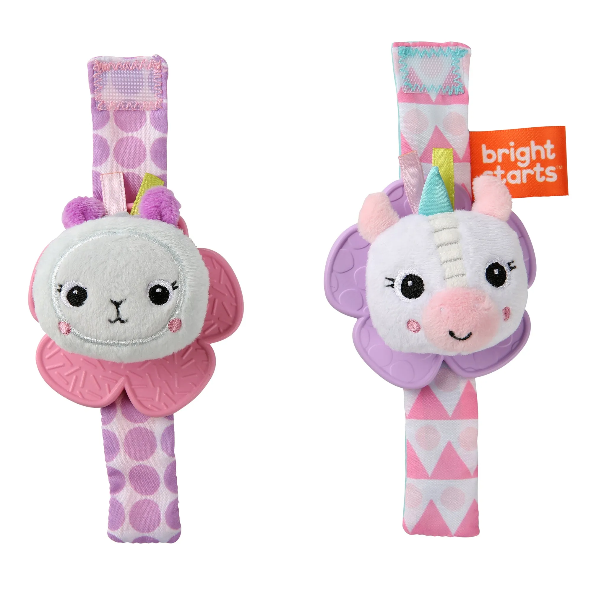 Rattle & Teethe Wrist Pals - Unicorn/Llama