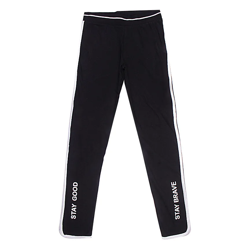 REDTAG Black Leggings for Girls