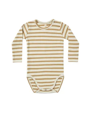 Ribbed Bodysuit –Honey Stripe
