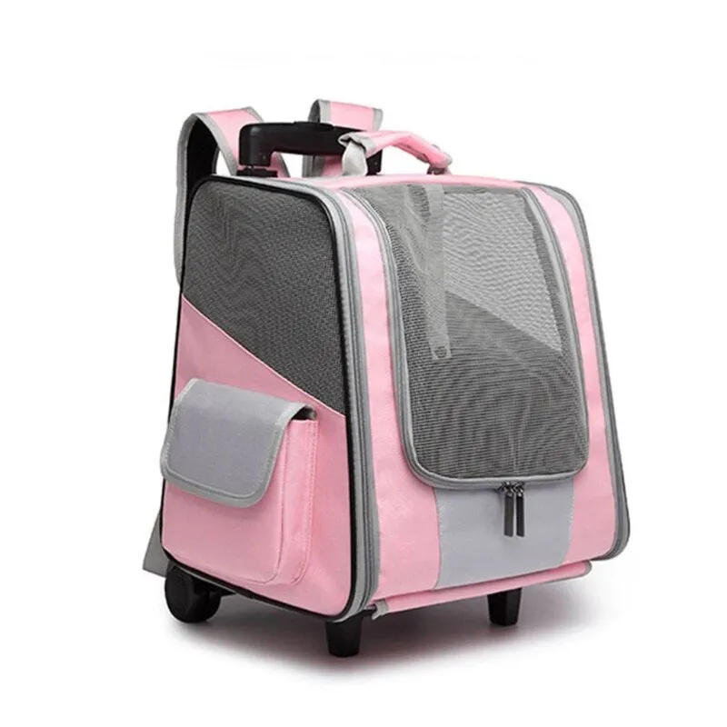 Rolling Carrier Dog Backpack With Wheels