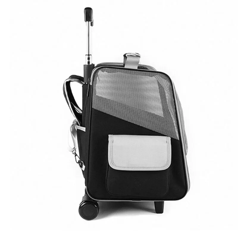 Rolling Carrier Dog Backpack With Wheels