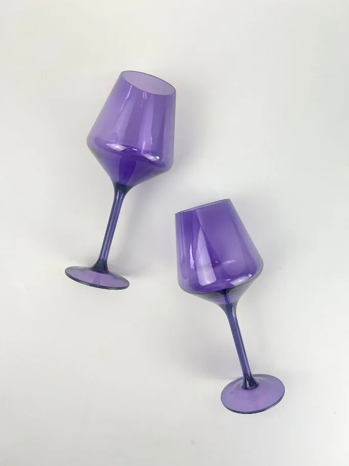 Shatterproof Stemmed Wineglass Purple
