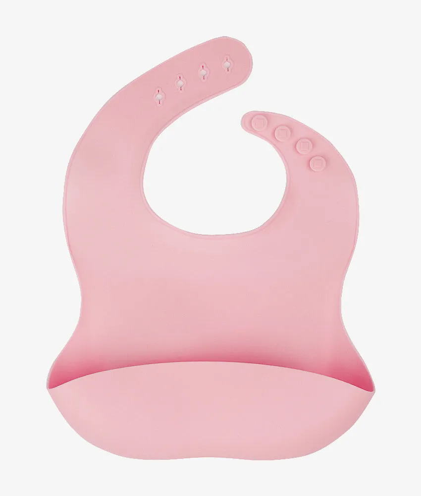 Silicone Baby Bucket Bib - Candy Pink