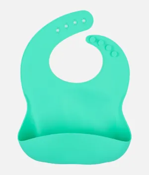 Silicone Baby Bucket Bib - Mint Green