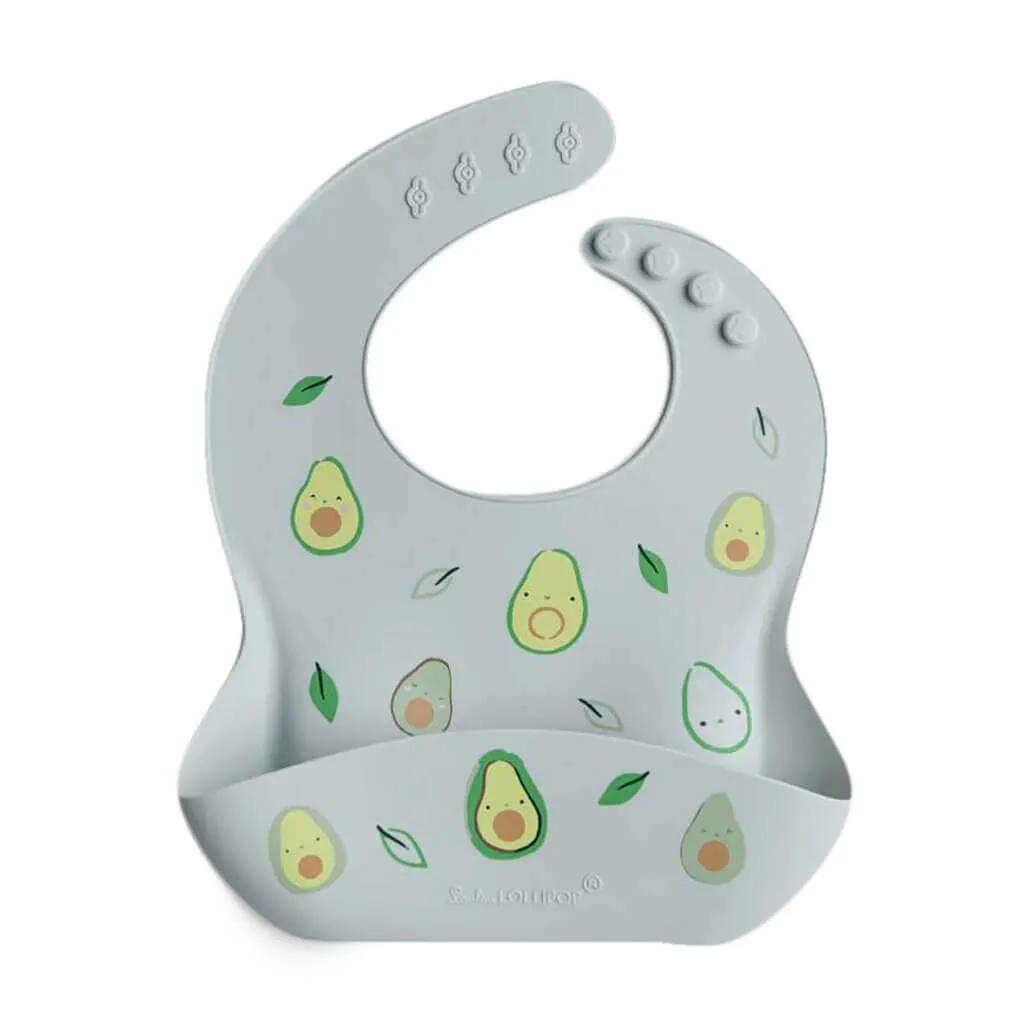 Silicone Printed Bib Avocado