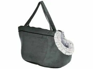 SNAKE SUEDE BAG - L SNAKE (WHITE WITH BLACK), 45 X 50 CM
