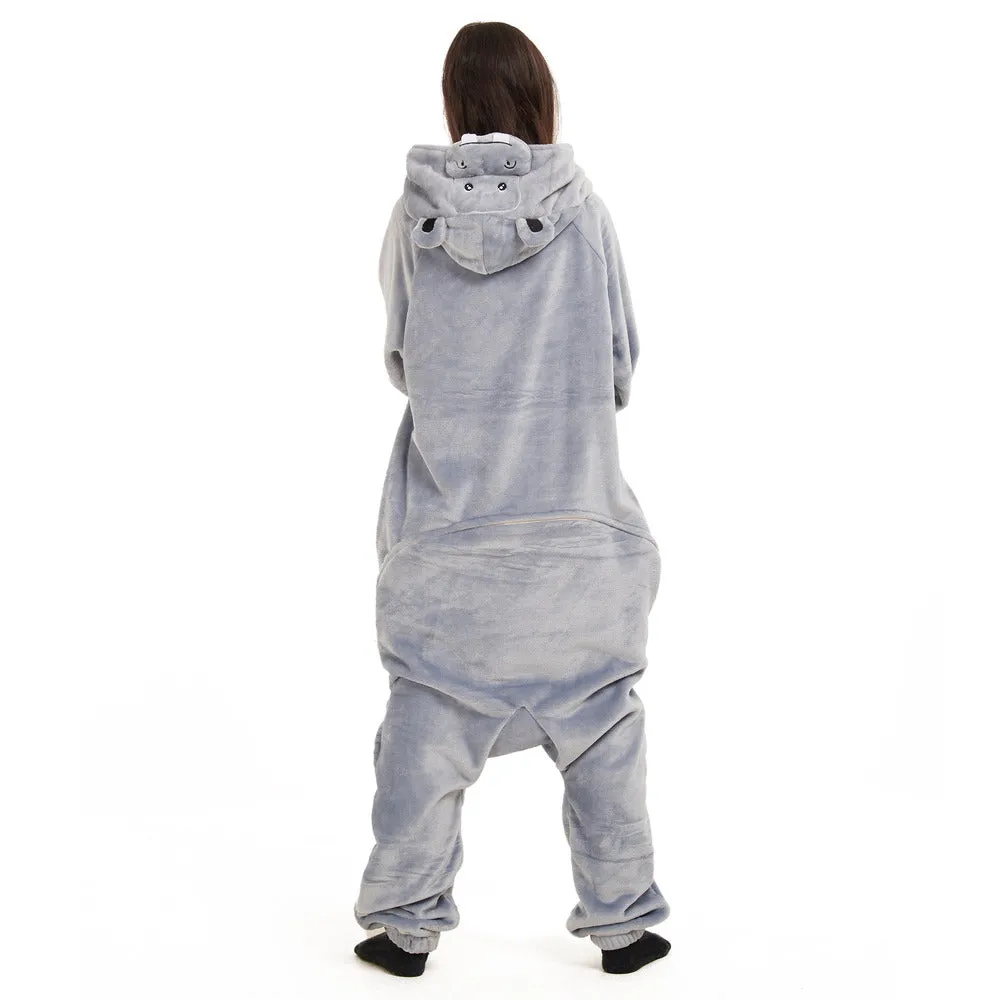 Snuggs Blanket Animal Onesie Hippo