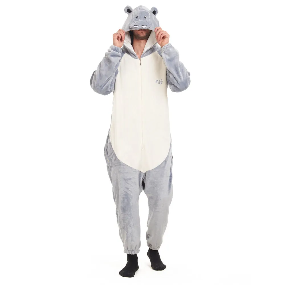 Snuggs Blanket Animal Onesie Hippo