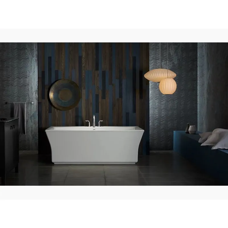 Stargaze 60.19" x 34.25" x 24.25" Freestanding Bathtub in White