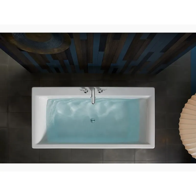 Stargaze 60.19" x 34.25" x 24.25" Freestanding Bathtub in White