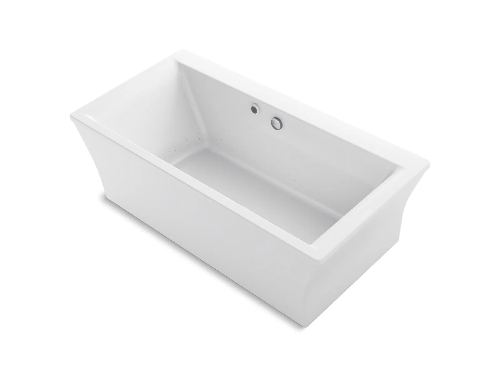 Stargaze 75" Acrylic Freestanding Heated Surface Bathtub in White