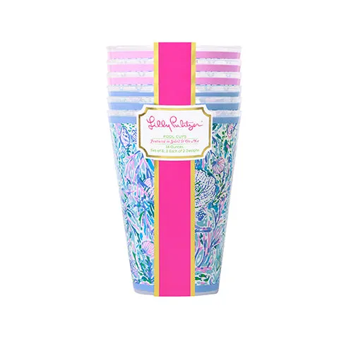 Summer Pool Cups by Lilly Pulitzer