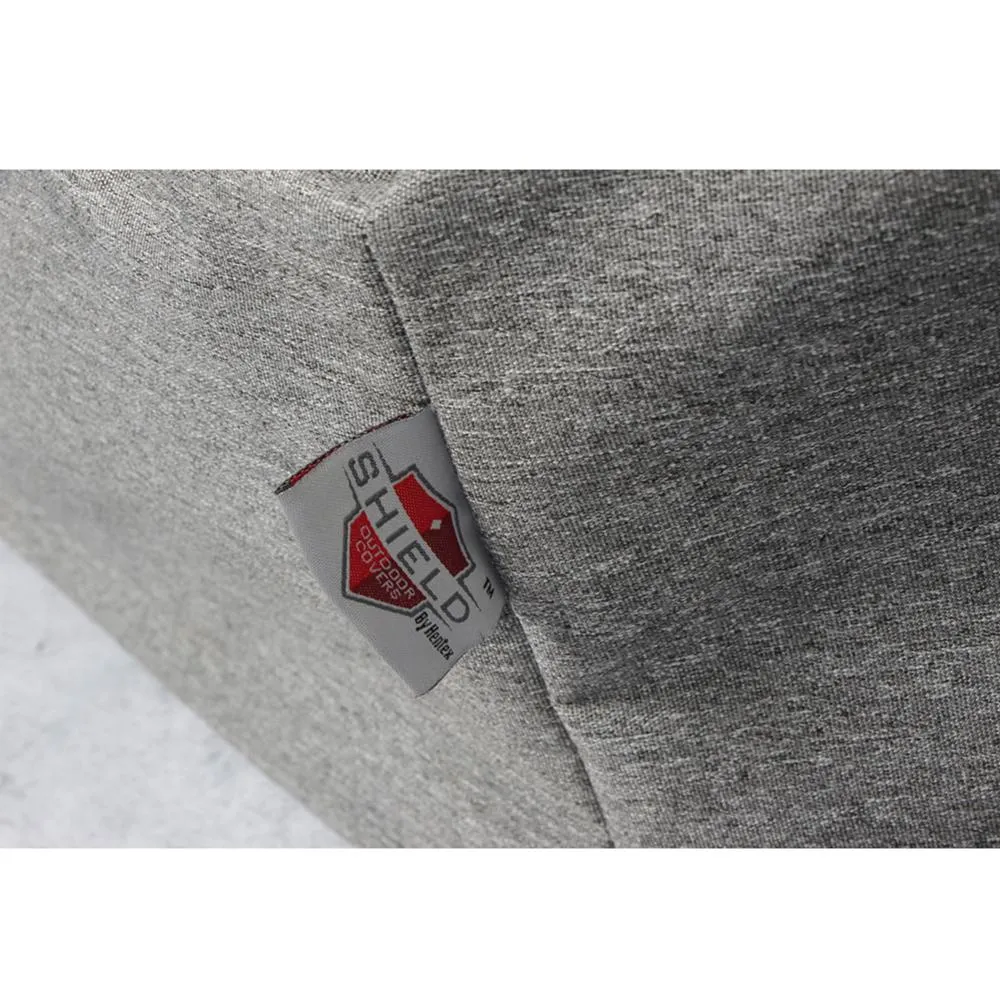 Summerset Shield Platinum 3-Layer Water Resistant Polyester Outdoor Ottoman Cover - 29x26", Grey Melange