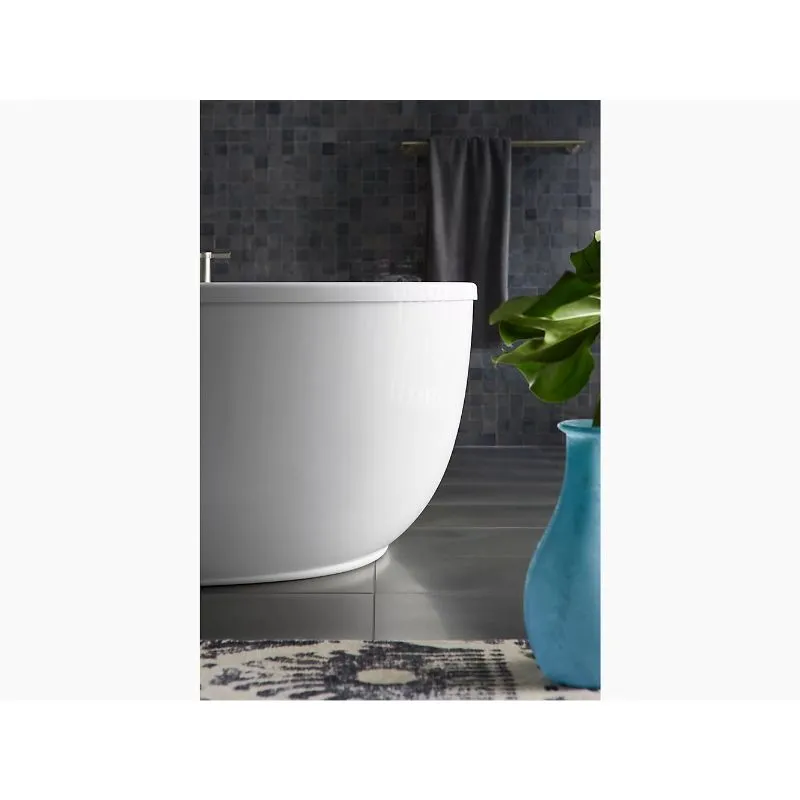 Sunstruck 60.69" x 34.69" x 24.5" Freestanding Bathtub in White