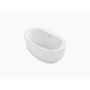 Sunstruck 60.69" x 34.69" x 24.5" Freestanding Bathtub in White