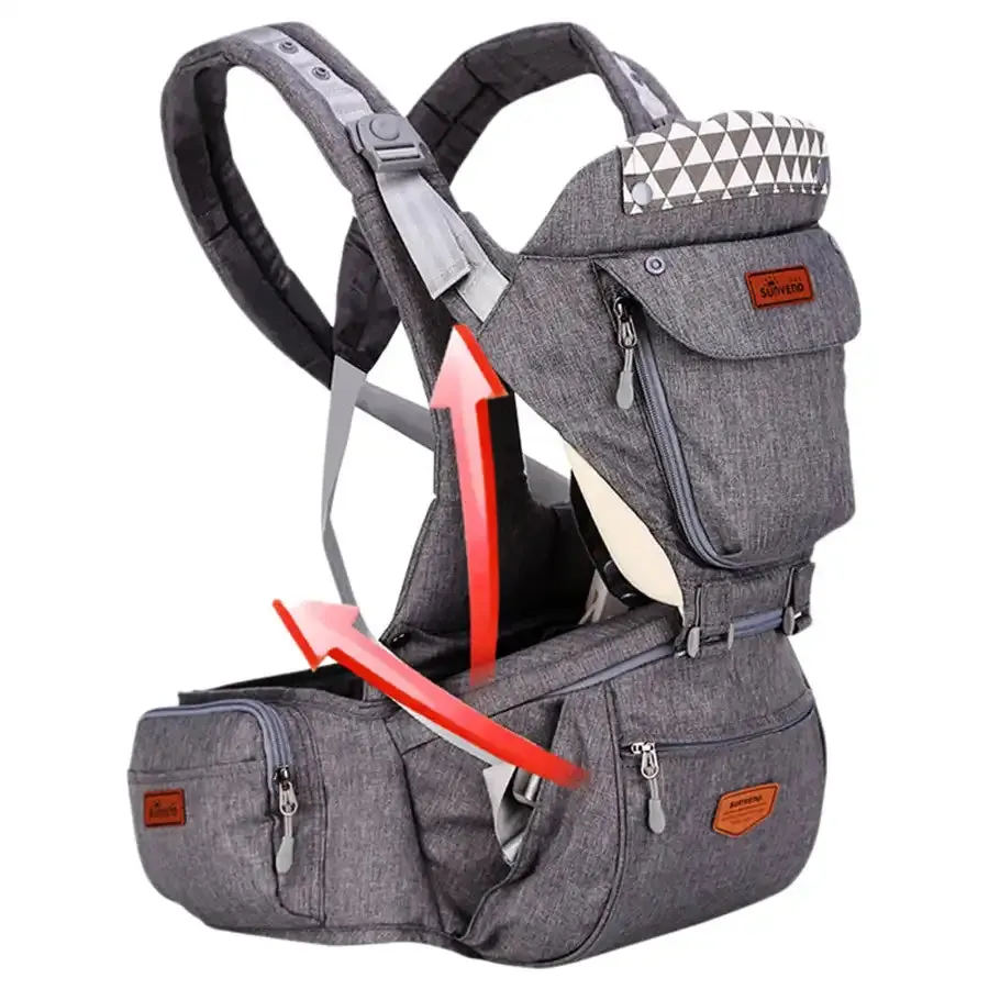 Sunveno Kangaroo Style Ergonomic Baby Carrier (Grey)