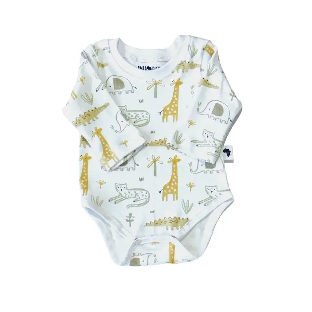 TEE SHIRT ONESIE - LS - LAZING LEOPARD