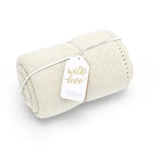 The Little Green Sheep Cellular Blanket - Linen